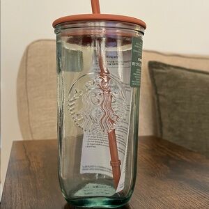Starbucks recycled glass cup 16oz Brand New!